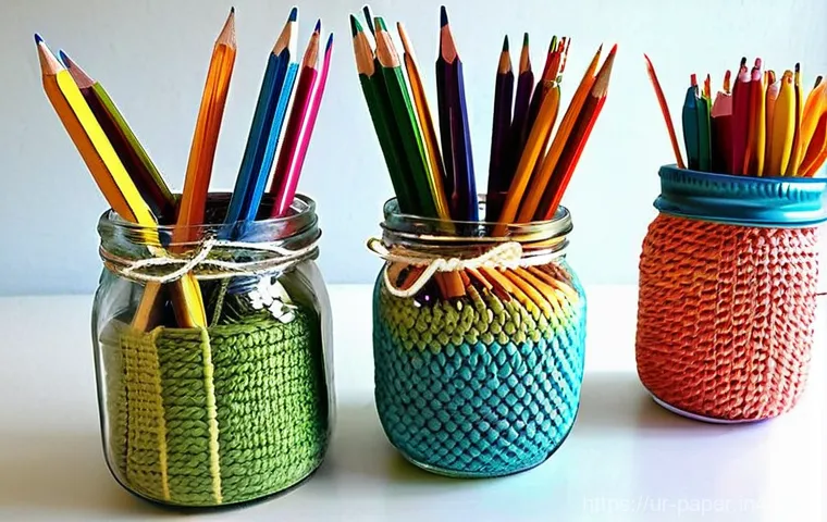 종이공예와 패브릭 결합 - **Fashionable Fabric Clutch Bag with Artistic Paper Embellishments**
    A close-up shot of a stylis...