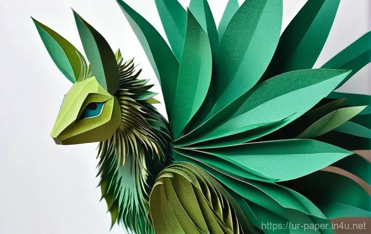 종이 공예 카툰 아트 - **A joyous child engaging in paper craft**: A happy 8-year-old child, wearing a bright yellow t-shir...