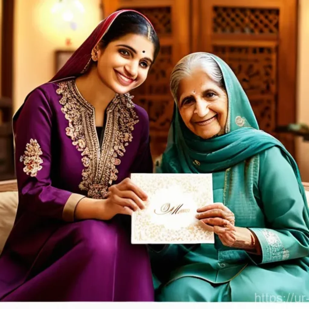 종이로 만드는 선물 - **A Heartfelt Handmade Greeting:** A beautifully composed image of a young woman, wearing a modest, ...