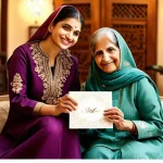 종이로 만드는 선물 - **A Heartfelt Handmade Greeting:** A beautifully composed image of a young woman, wearing a modest, ...