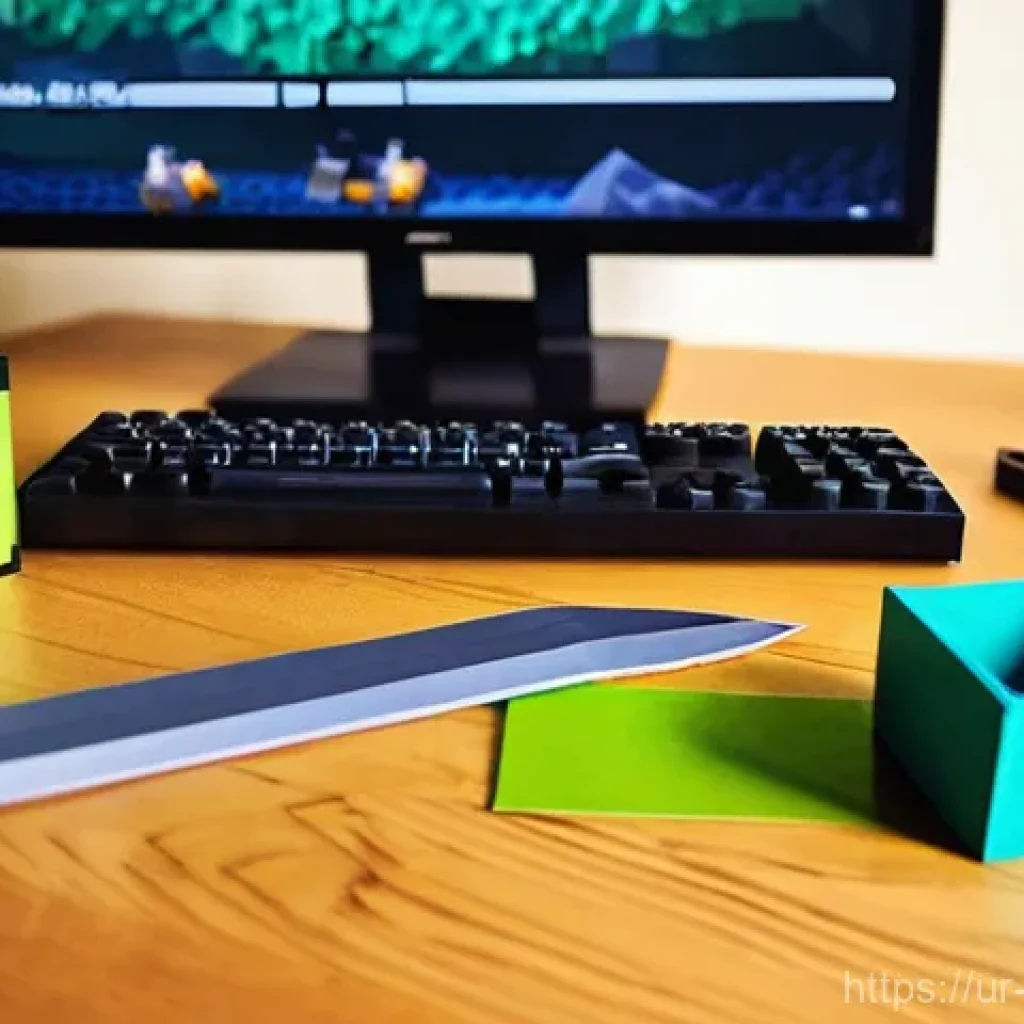 종이로 만든 게임 소품 - **Prompt 1: A Gamer's Crafting Nook**
"A cozy, well-lit crafting corner in a gamer's room. On a ...