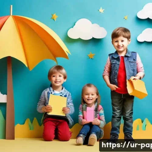 Home 8 종이 공예로 만드는 장난감 - Here are three detailed image generation prompts in English, inspired by the provided text: